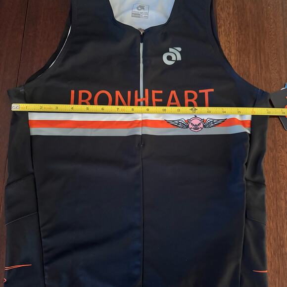NWT Womens XL Jersey Triathlon Cycling 1/4 Zip Sleeveless ITU Ironheart ChampSys - Picture 8 of 12